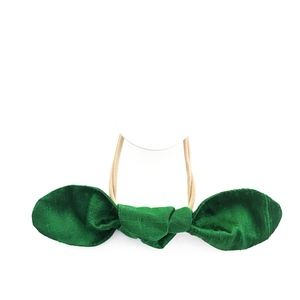 Hair Bow Silk - Green